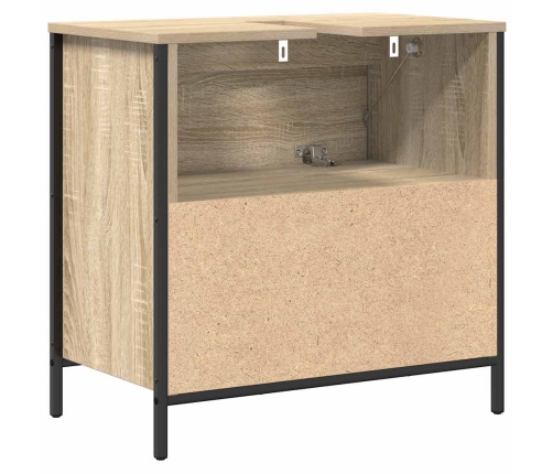 Mueble de baño con lavabo y cajones roble Sonoma 60x34,5x60 cm