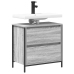 Mueble de baño con lavabo y cajones gris Sonoma 60x34,5x60 cm