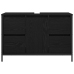 Mueble de lavabo con cajones roble negro 90x34,5x60 cm