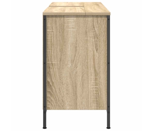 Mueble de lavabo con cajones roble Sonoma 90x34,5x60 cm