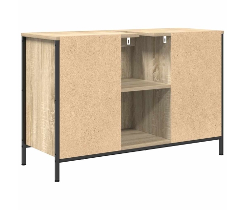 Mueble de lavabo con cajones roble Sonoma 90x34,5x60 cm