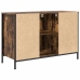 Mueble de lavabo con cajones roble ahumado 90x34,5x60 cm