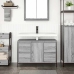 Mueble de lavabo con cajones gris Sonoma 90x34,5x60 cm