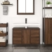 Mueble de lavabo con cajones roble marrón 90x34,5x60 cm