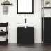 Mueble de baño con lavabo negro 60x34,5x60 cm