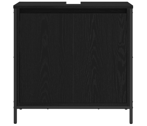 Mueble de baño con lavabo negro 60x34,5x60 cm