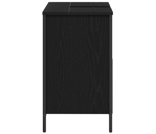 Mueble de baño con lavabo negro 60x34,5x60 cm