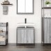 Mueble de baño con lavabo gris Sonoma 60x34,5x60 cm