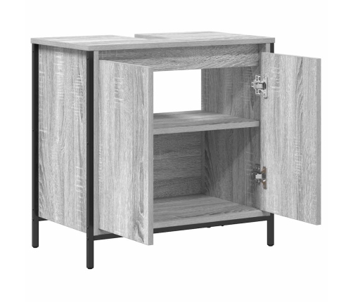 Mueble de baño con lavabo gris Sonoma 60x34,5x60 cm