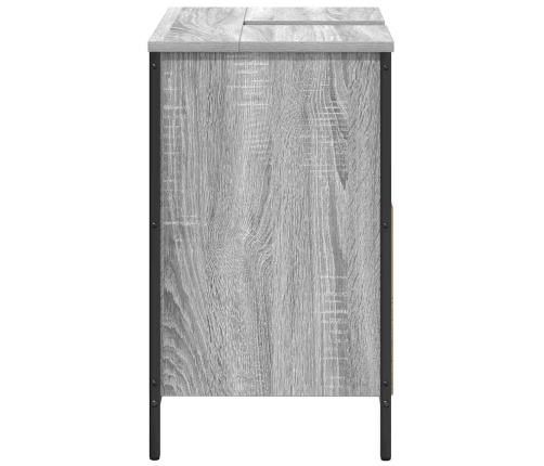 Mueble de baño con lavabo gris Sonoma 60x34,5x60 cm