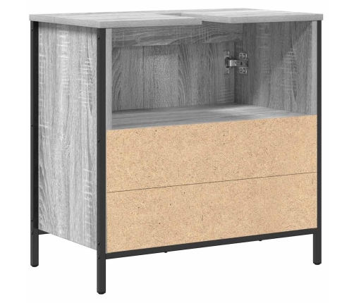 Mueble de baño con lavabo gris Sonoma 60x34,5x60 cm