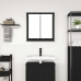 Mueble de baño de pared con espejo roble negro 60x21x60 cm