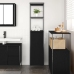 Mueble de baño con estantes roble negro 36x35x165 cm