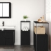 Mueble de baño con estantes roble negro 36x35x95 cm