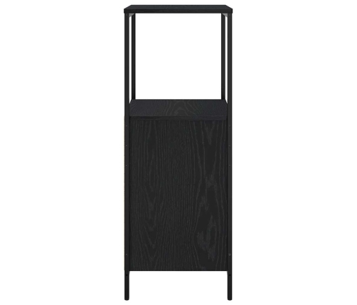 Mueble de baño con estantes roble negro 36x35x95 cm