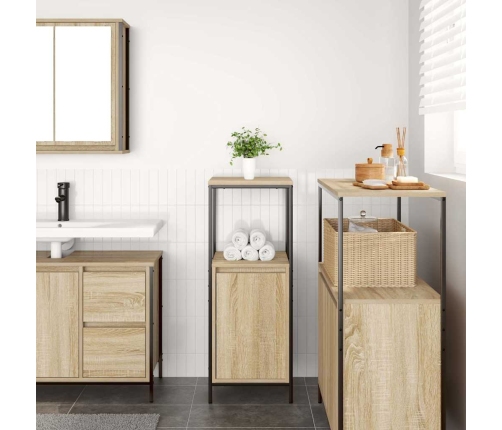 Mueble de baño con estantes roble Sonoma 36x35x95 cm