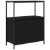 Mueble de baño con estantes roble negro 76,5x35x95 cm