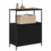 Mueble de baño con estantes roble negro 76,5x35x95 cm