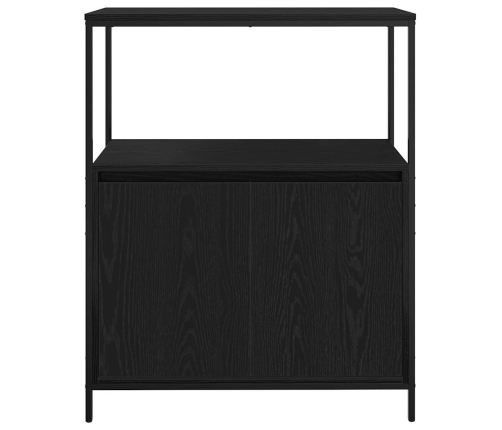 Mueble de baño con estantes roble negro 76,5x35x95 cm