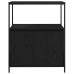 Mueble de baño con estantes roble negro 76,5x35x95 cm