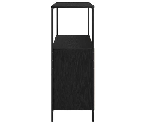 Mueble de baño con estantes roble negro 76,5x35x95 cm