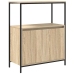 Mueble de baño con estantes roble Sonoma 76,5x35x95 cm