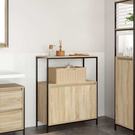 Mueble de baño con estantes roble Sonoma 76,5x35x95 cm