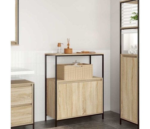 Mueble de baño con estantes roble Sonoma 76,5x35x95 cm