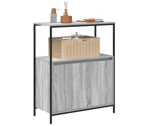 Mueble de baño con estantes gris Sonoma 76,5x35x95 cm