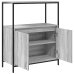 Mueble de baño con estantes gris Sonoma 76,5x35x95 cm