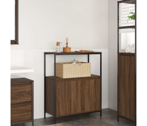 Mueble de baño con estantes roble marrón 76,5x35x95 cm