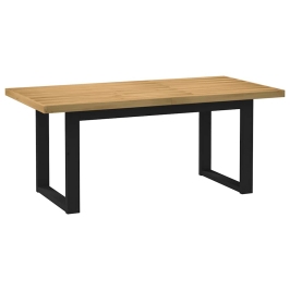 Mesa de comedor "NOAIN" patas U madera maciza pino 180x90x75 cm