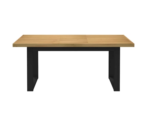 Mesa de comedor "NOAIN" patas U madera maciza pino 180x90x75 cm