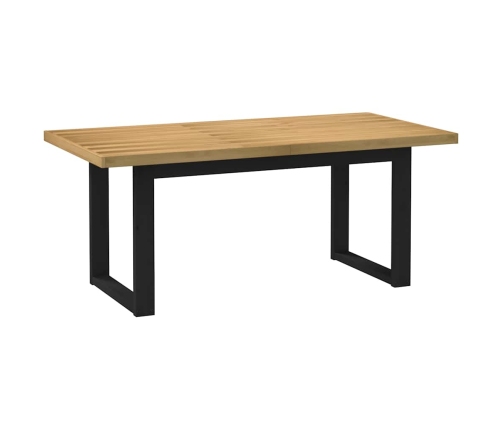 Mesa de comedor "NOAIN" patas U madera maciza pino 180x90x75 cm