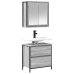 Set de muebles de baño 2 pzas madera contrachapada gris sonoma