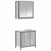 Set de muebles de baño 2 pzas madera contrachapada gris sonoma