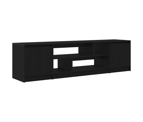 Mueble de TV de madera de roble negro 188,5x41x50 cm