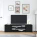 Mueble de TV de madera de roble negro 188,5x41x50 cm