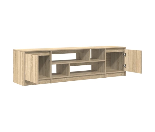 Mueble de TV de roble Sonoma 188,5x41x50 cm Madera ingeniería