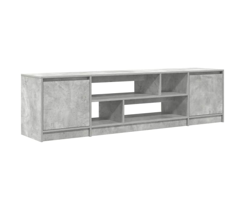 Mueble de TV gris hormigón 188,5x41x50 cm madera de ingeniería