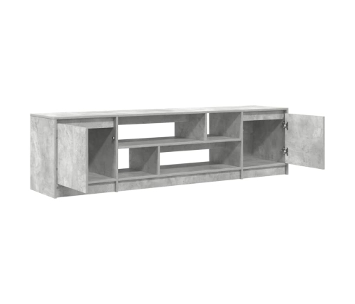 Mueble de TV gris hormigón 188,5x41x50 cm madera de ingeniería