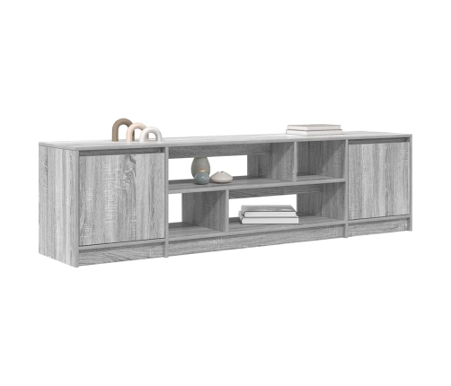 Mueble de TV Sonoma gris 188,5x41x50 cm madera de ingeniería