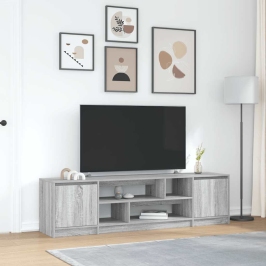 Mueble de TV Sonoma gris 188,5x41x50 cm madera de ingeniería