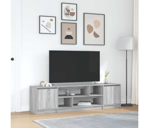 Mueble de TV Sonoma gris 188,5x41x50 cm madera de ingeniería