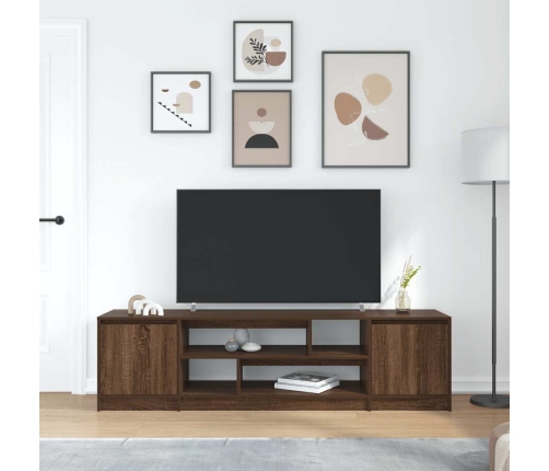 Mueble de TV roble marrón 188,5x41x50 cm madera de ingeniería