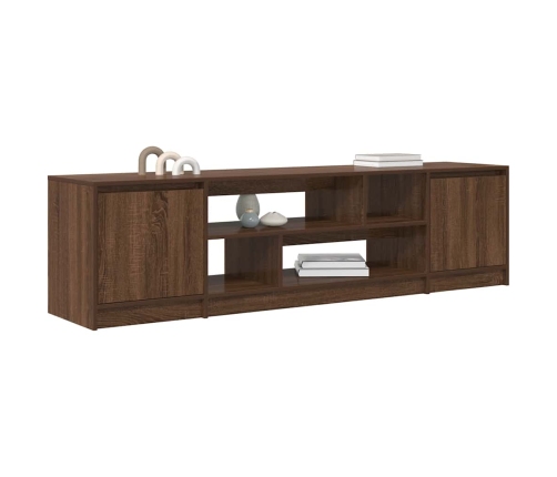 Mueble de TV roble marrón 188,5x41x50 cm madera de ingeniería