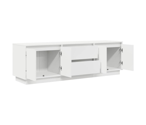 Mueble de TV con luces LED blanco 160,5x41x50 cm