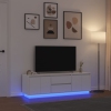 Mueble de TV con luces LED blanco 160,5x41x50 cm