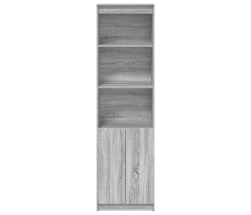 Aparador de madera de ingeniería Sonoma gris 50x35x180 cm