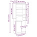 Aparador alto madera de ingeniería roble Sonoma 70x35x180 cm